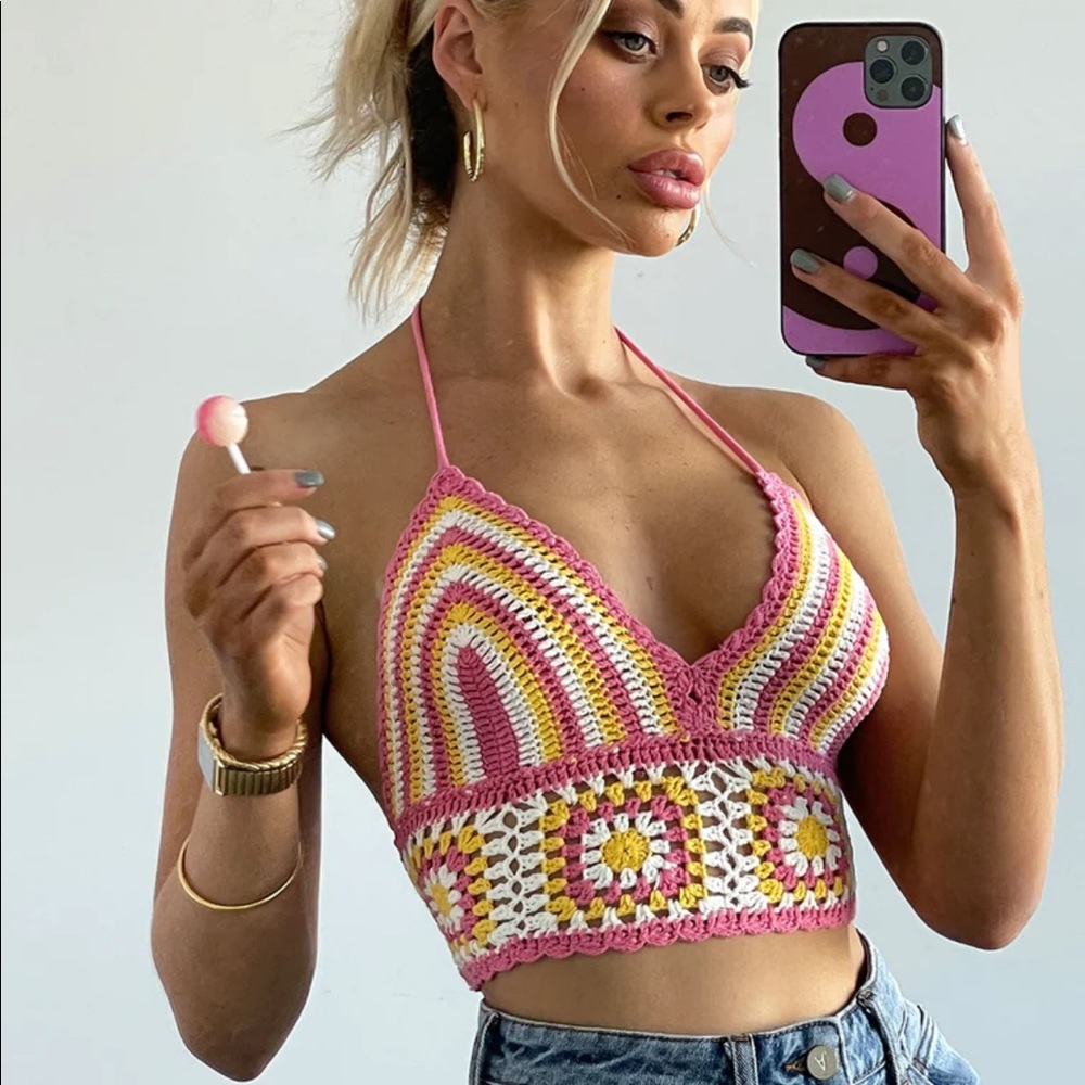 Princess Polly Daisy crochet/knit top